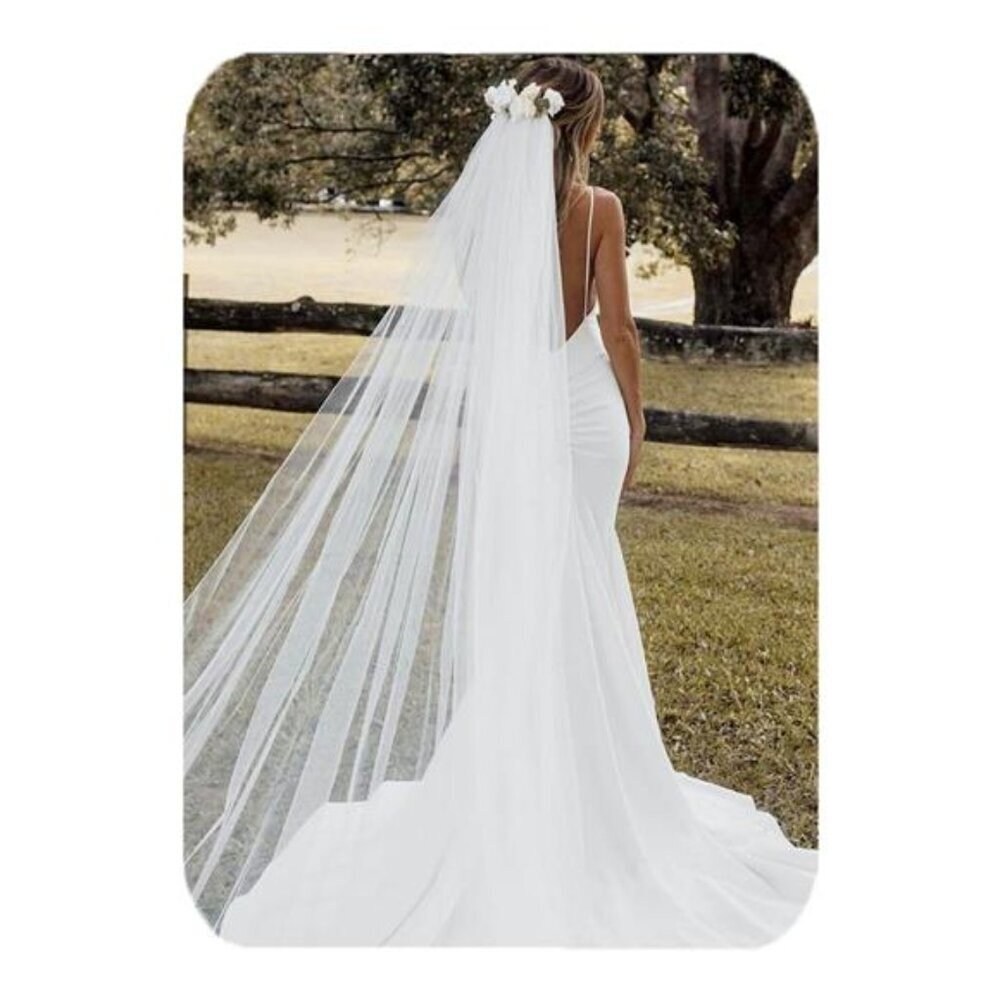 NEW Cathedral Wedding Veil with Comb
